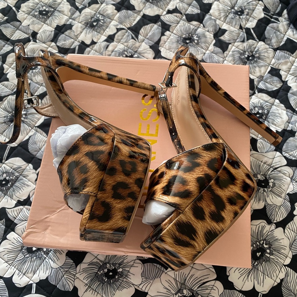 Leopard Print Platform Heels
